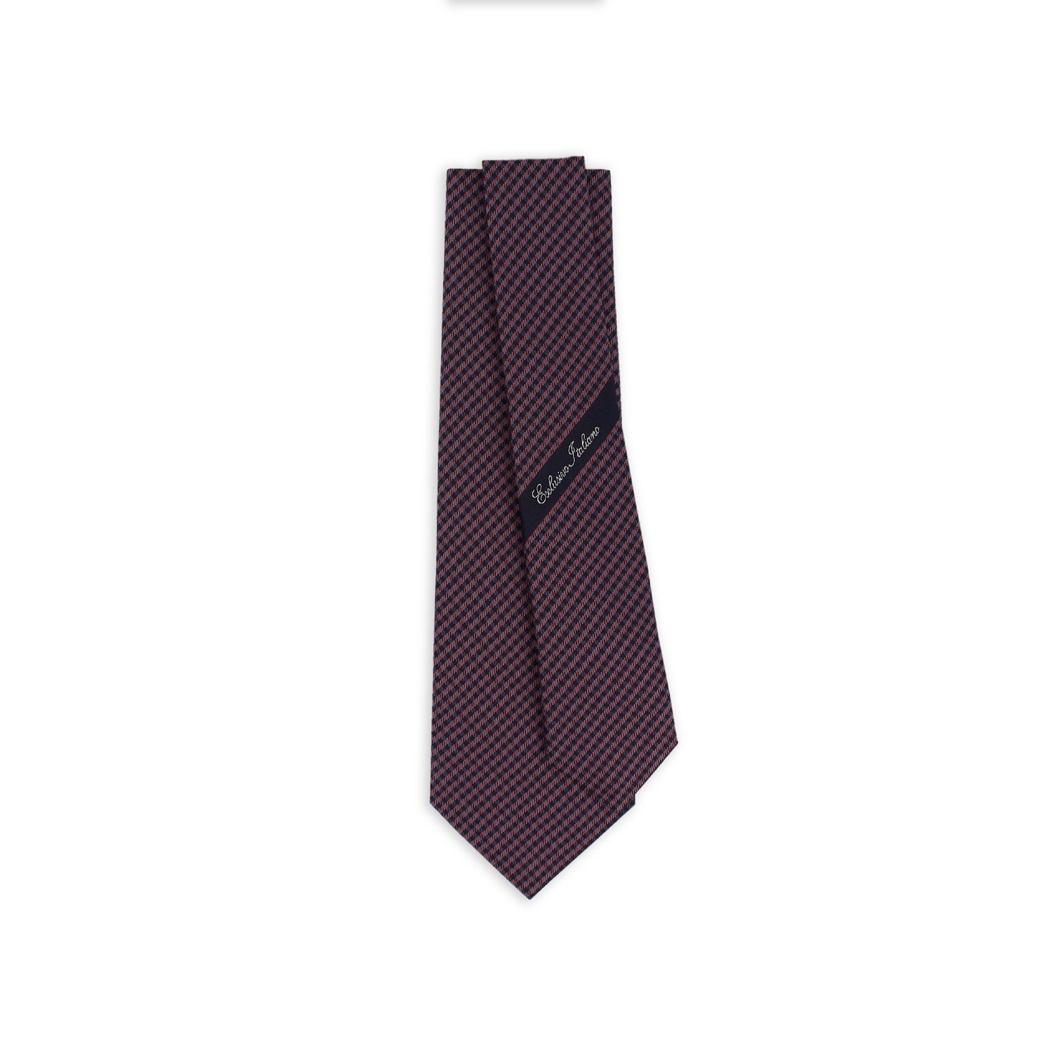 Otranto 100% Silk Necktie for Gentlemen 148 cm Classic Seven-Fold Jacquard Pink with Stylish Printed Pattern Wool Substance