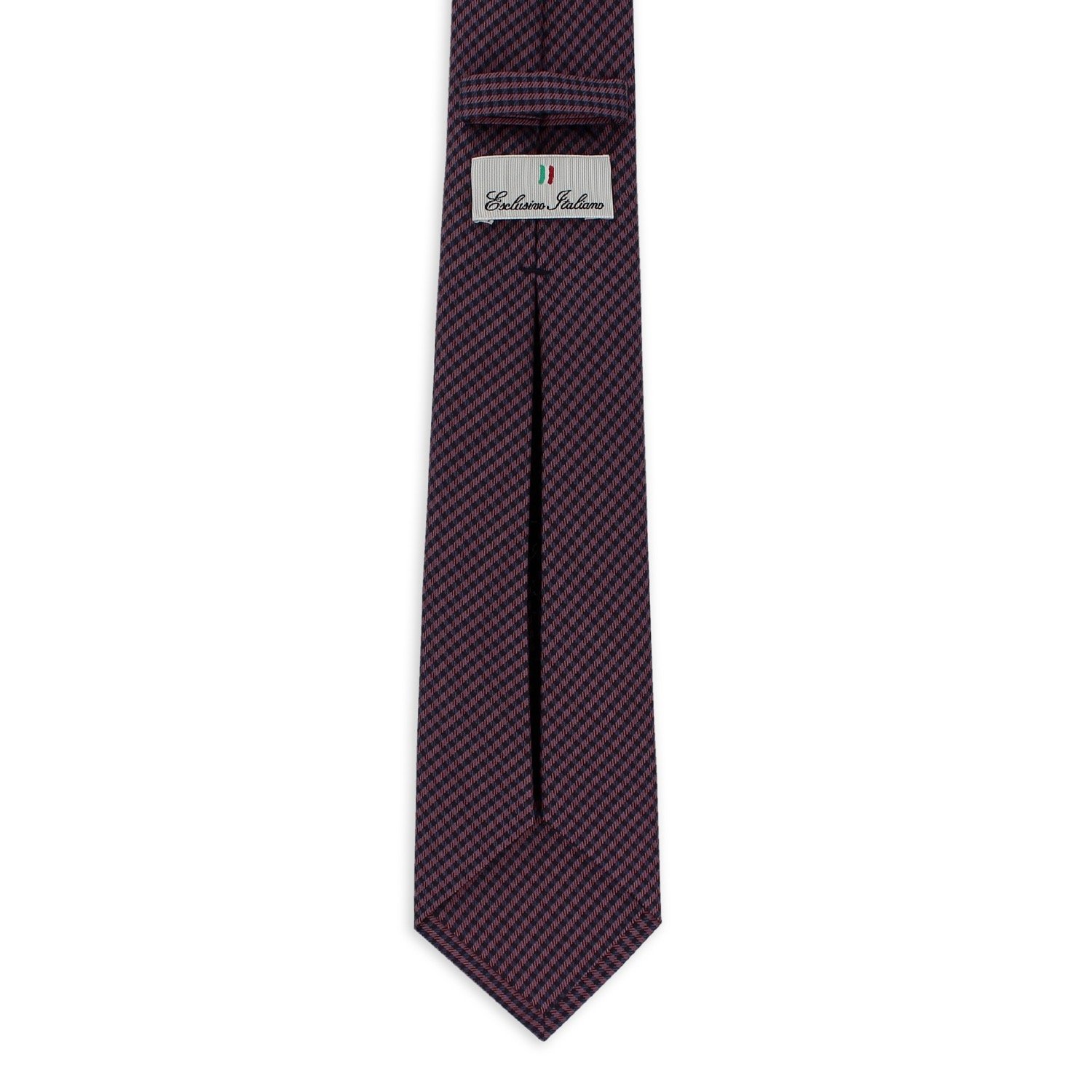 Otranto 100% Silk Necktie for Gentlemen 148 cm Classic Seven-Fold Jacquard Pink with Stylish Printed Pattern Wool Substance