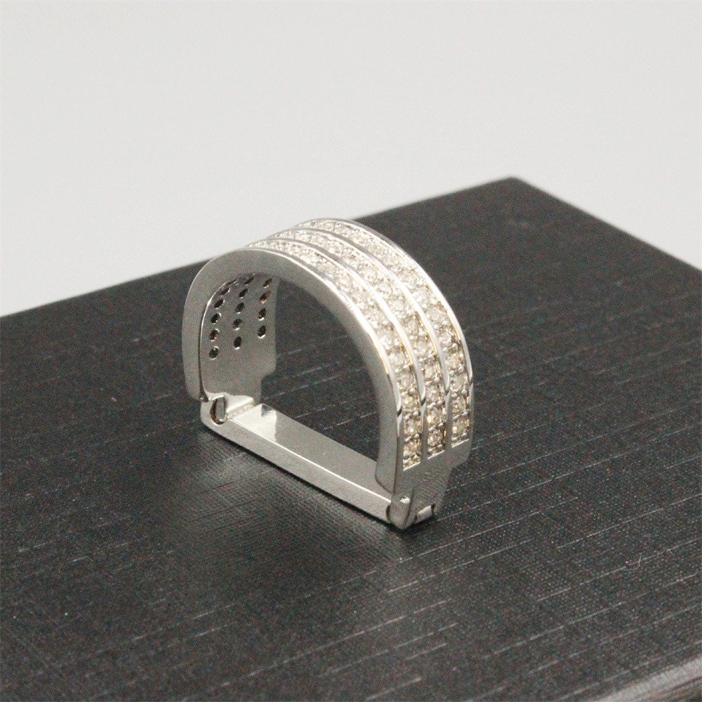 2024 new boyi The latest men's formal high-grade zircon micro inset tie buckle fixed ring tie clip fashion accessories for men