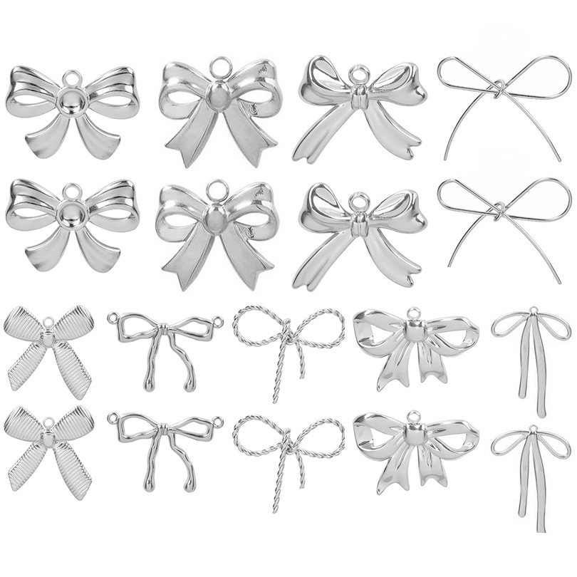Bow Ribbon Pendants charm for diy bracelet necklace earrings Trendy Bow Jewellery Women