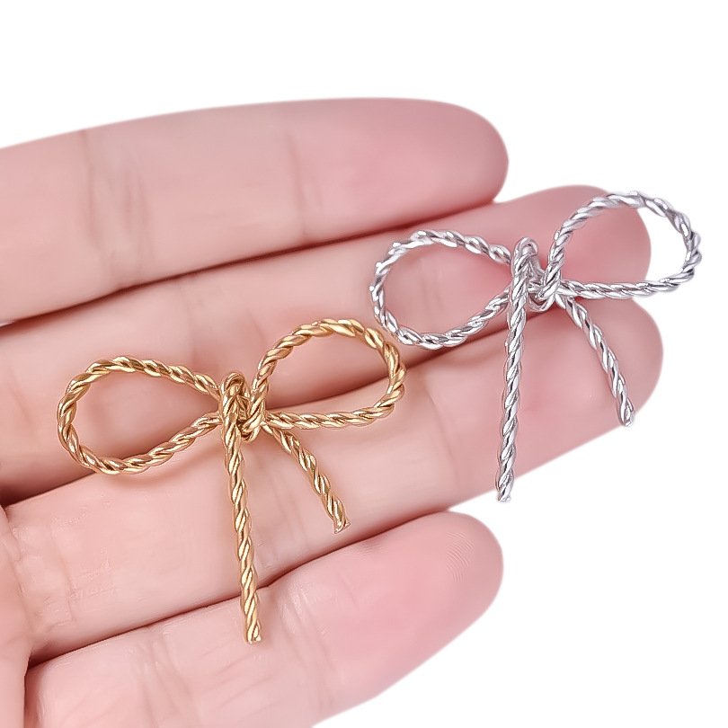 Bow Ribbon Pendants charm for diy bracelet necklace earrings Trendy Bow Jewellery Women