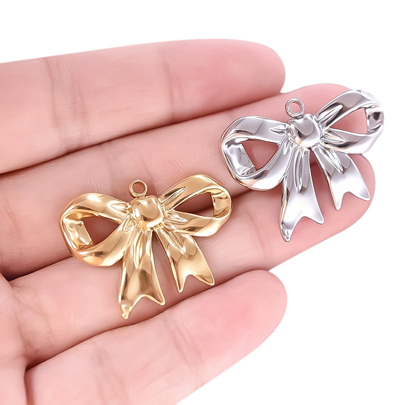 Bow Ribbon Pendants charm for diy bracelet necklace earrings Trendy Bow Jewellery Women