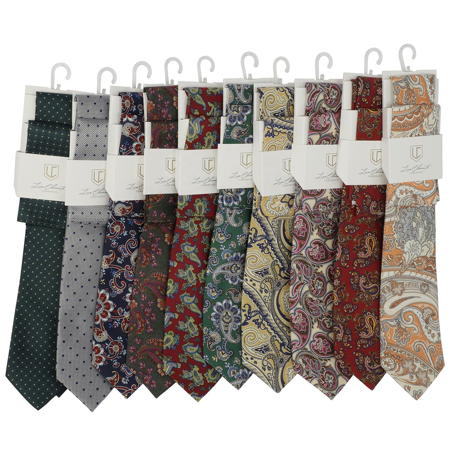 Factory Supply Casual Neckties with Pocket Squares Fashion Mens Neck Tie Set Man Tie and Hanky Set
