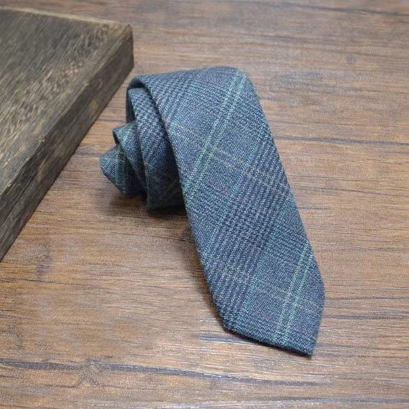 Heavy Women Children Twist Jacquard Knitted Long Wool Polyester check Ties