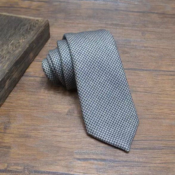 Heavy Women Children Twist Jacquard Knitted Long Wool Polyester check Ties