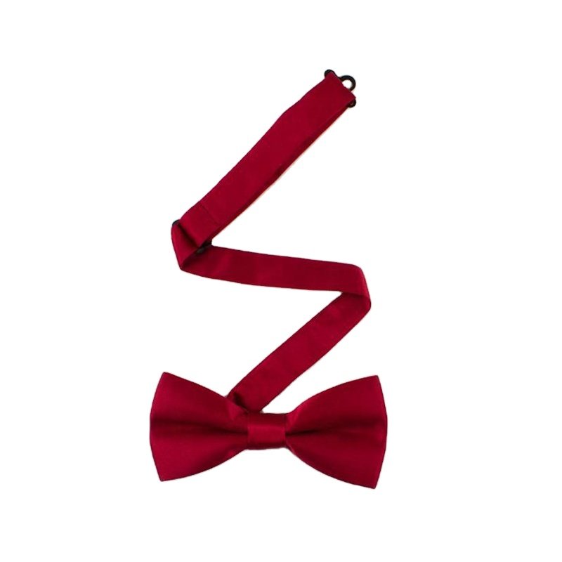 wholesale environmentally friendly fabric solid color bowties adjustable rpet polyester bow ties for men
