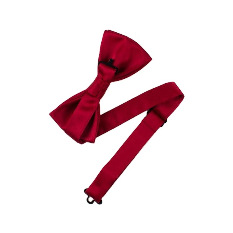 wholesale environmentally friendly fabric solid color bowties adjustable rpet polyester bow ties for men
