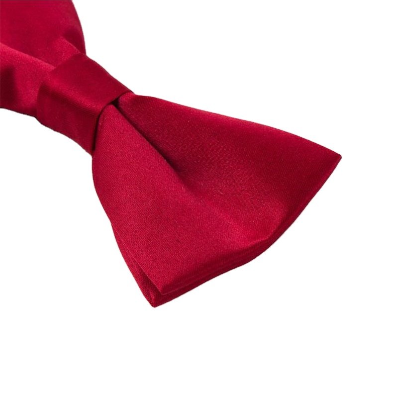 wholesale environmentally friendly fabric solid color bowties adjustable rpet polyester bow ties for men