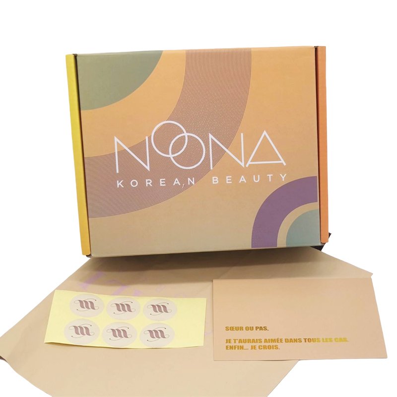 Wholesale gold foil women exclusive hijab sunglasses storage corrugated branded cardboard boxes custom packaging for shipping