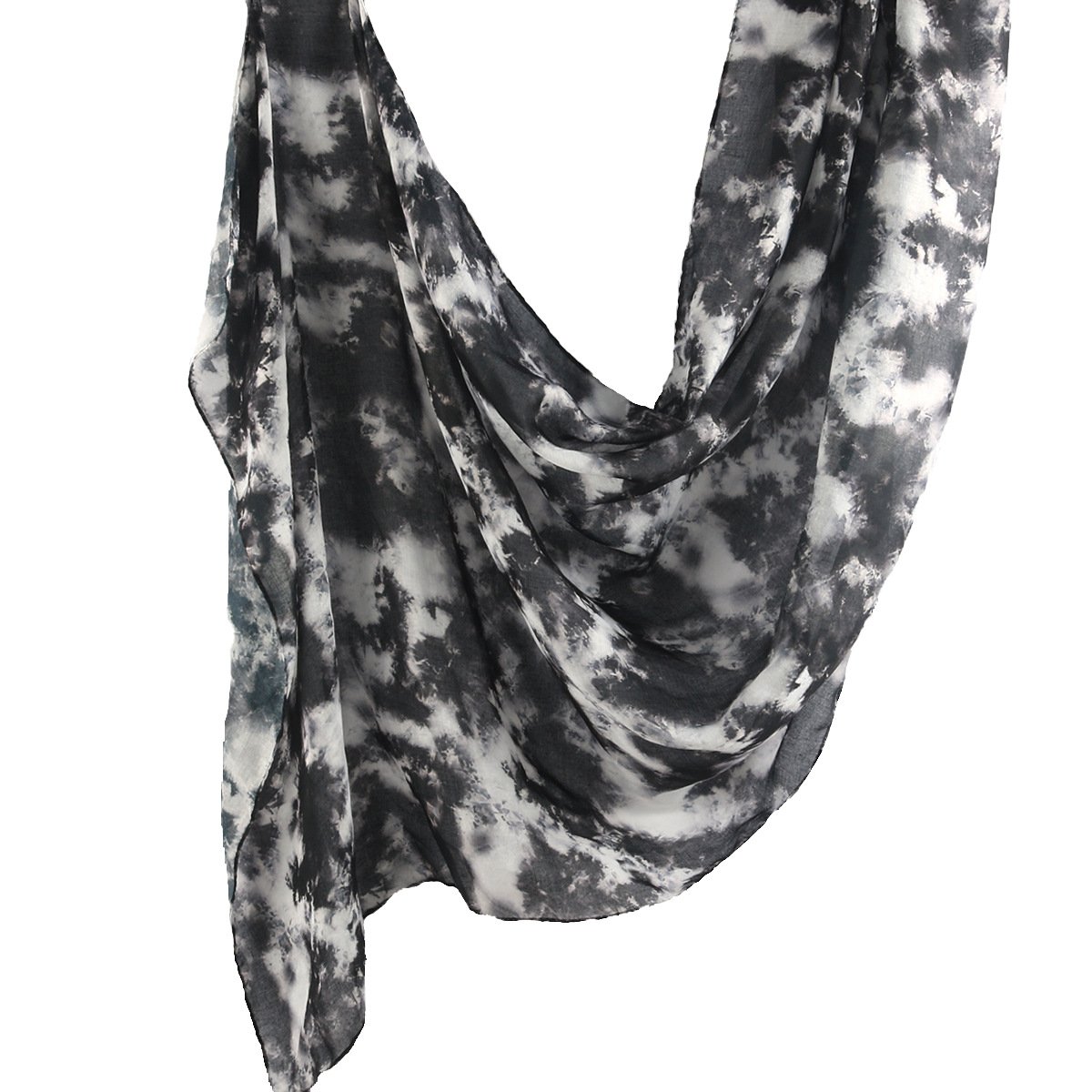 2024 Custom Tie dye Printed Hijab Head Scarf Premium Muslim Women Ombre Shawl Watercolor Marble Hijabs