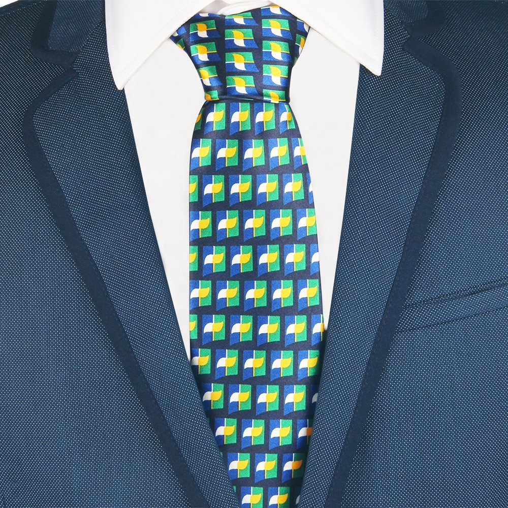 Wholesale Import Man Fashion Hand-made Silk Polyester Custom Printed Tie