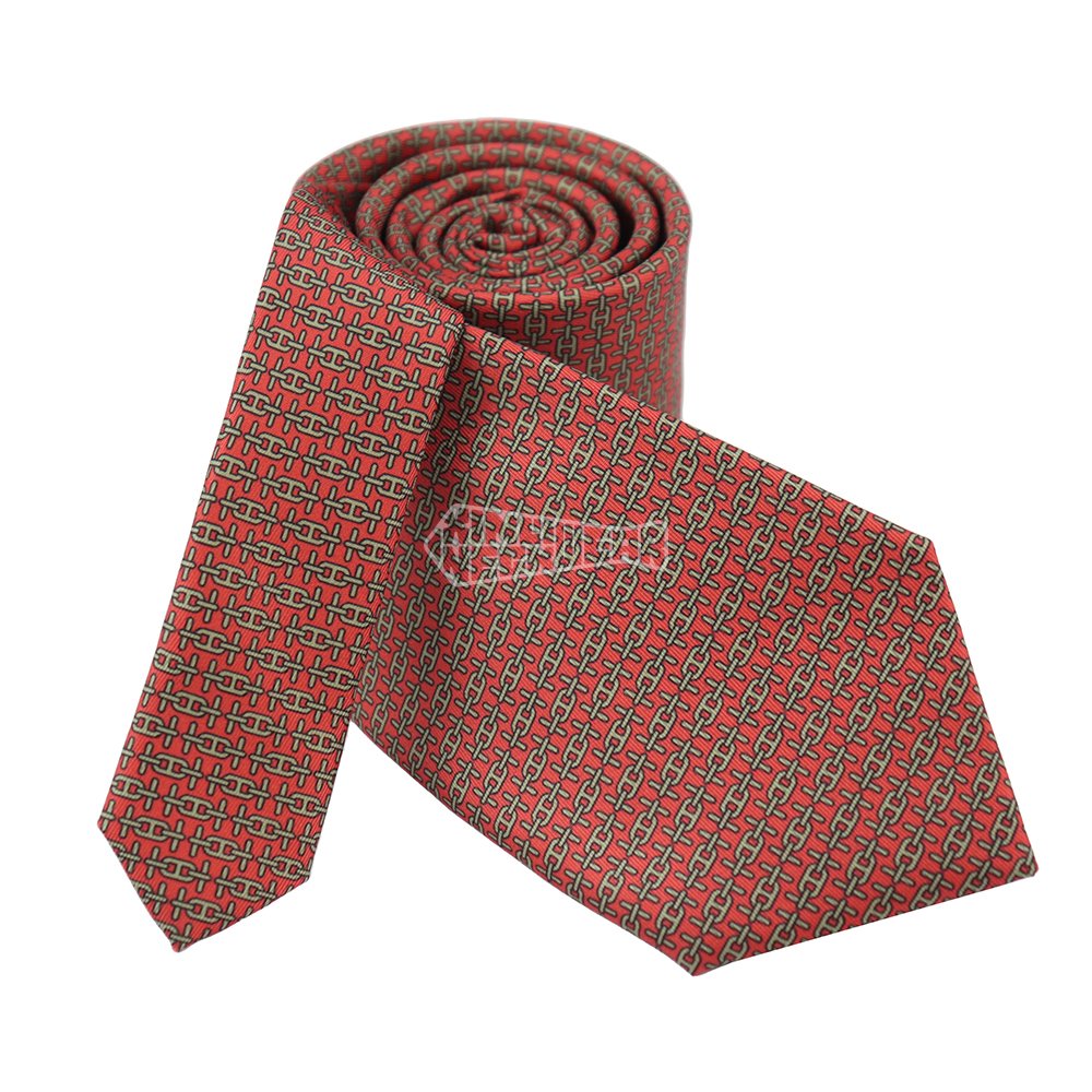 Embroidered Digital Chain Printed Necktie Logo Custom Casual Style Designer Men Tie For Men Luxury