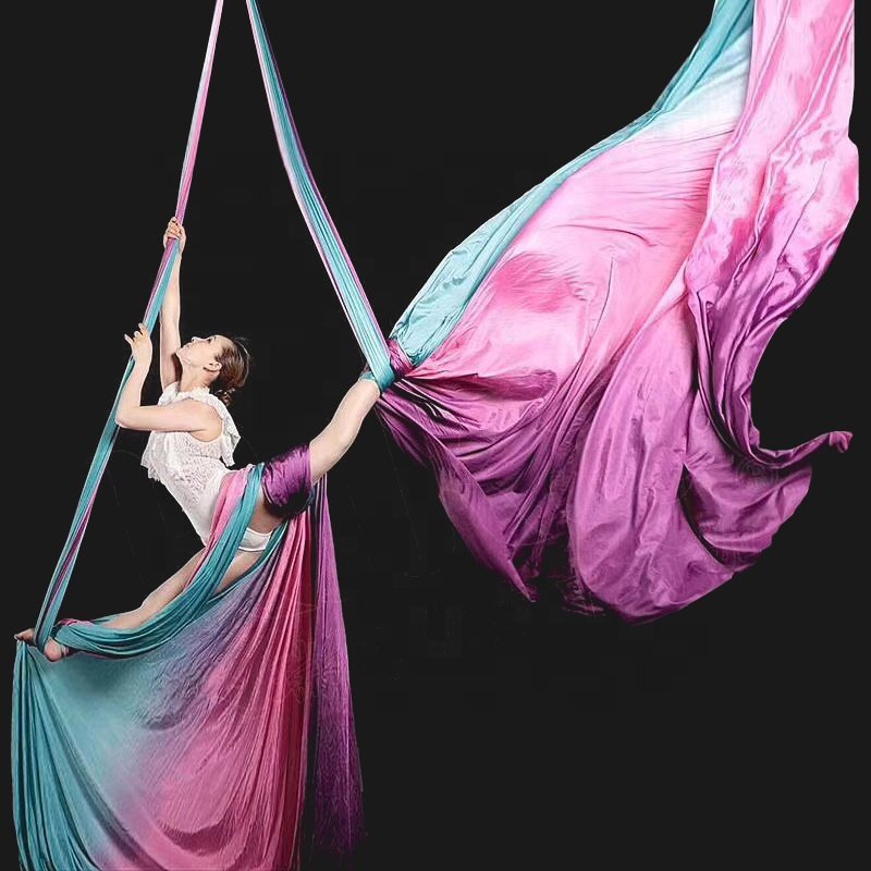 Ombre Aerial Silks 9Yards/8.2m Tie Dyed Aerial Fabrics for Aerial Yoga air Acrobatic circus arts