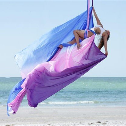 Ombre Aerial Silks 9Yards/8.2m Tie Dyed Aerial Fabrics for Aerial Yoga air Acrobatic circus arts