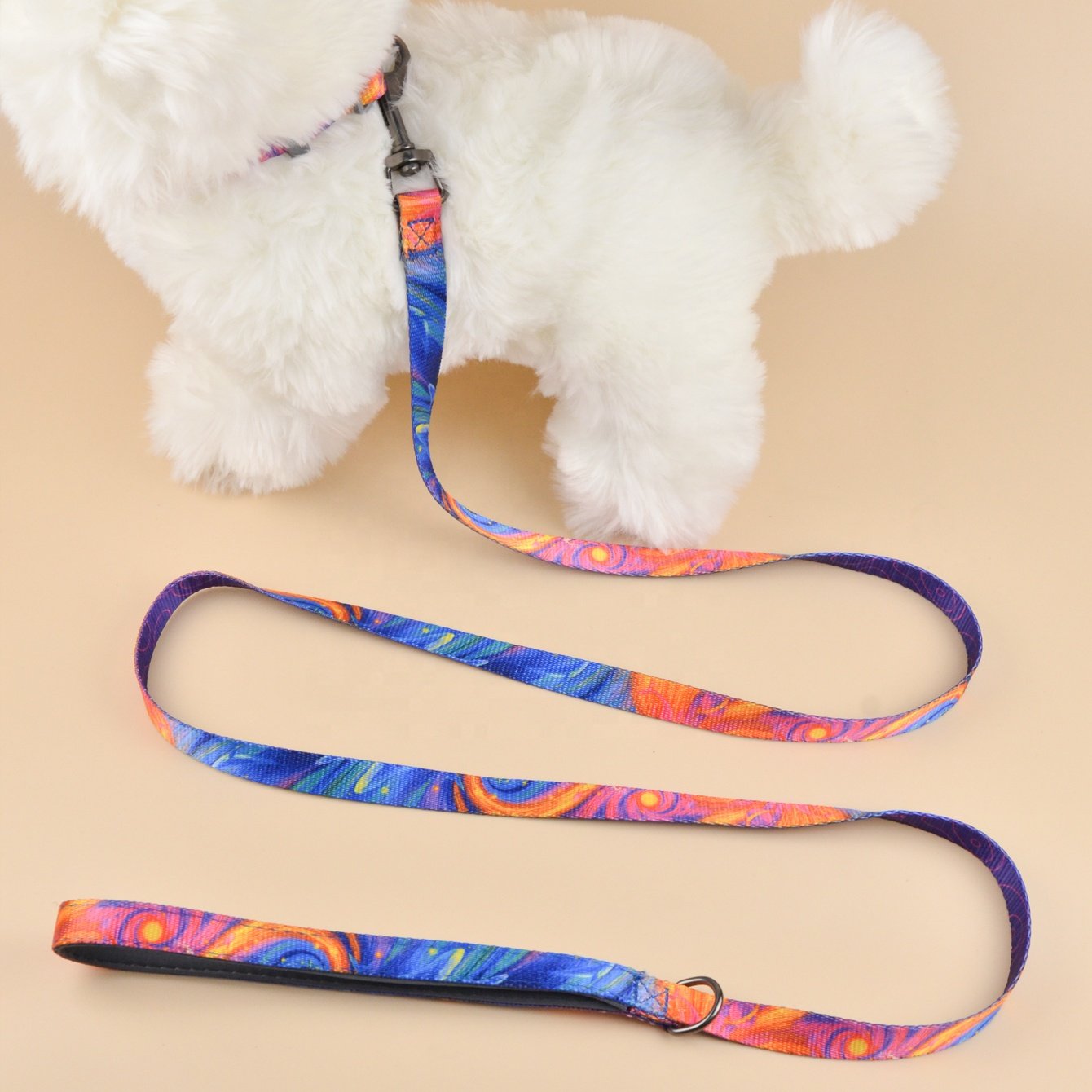 MIDEPET Custom Pattern LOGO Accept Low MOQ Accept Beautiful Print Adjustable Pet Leashes Leads For Big Medium Small Dogs