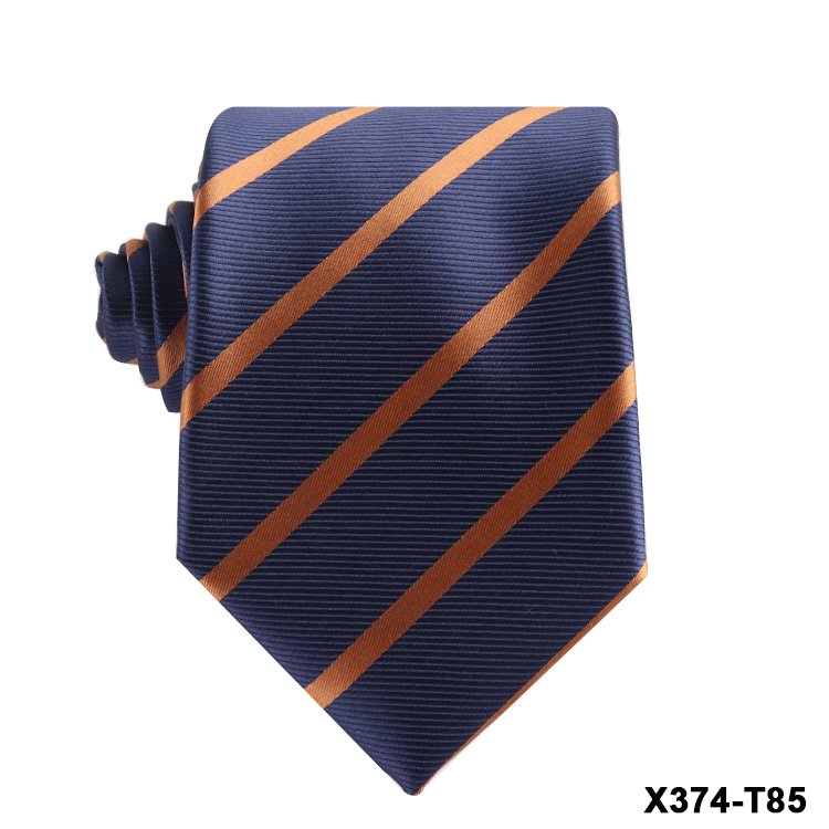 Classic Design Ties Black Solid Red Woven Necktie Custom Polyester Striped Mens Tie