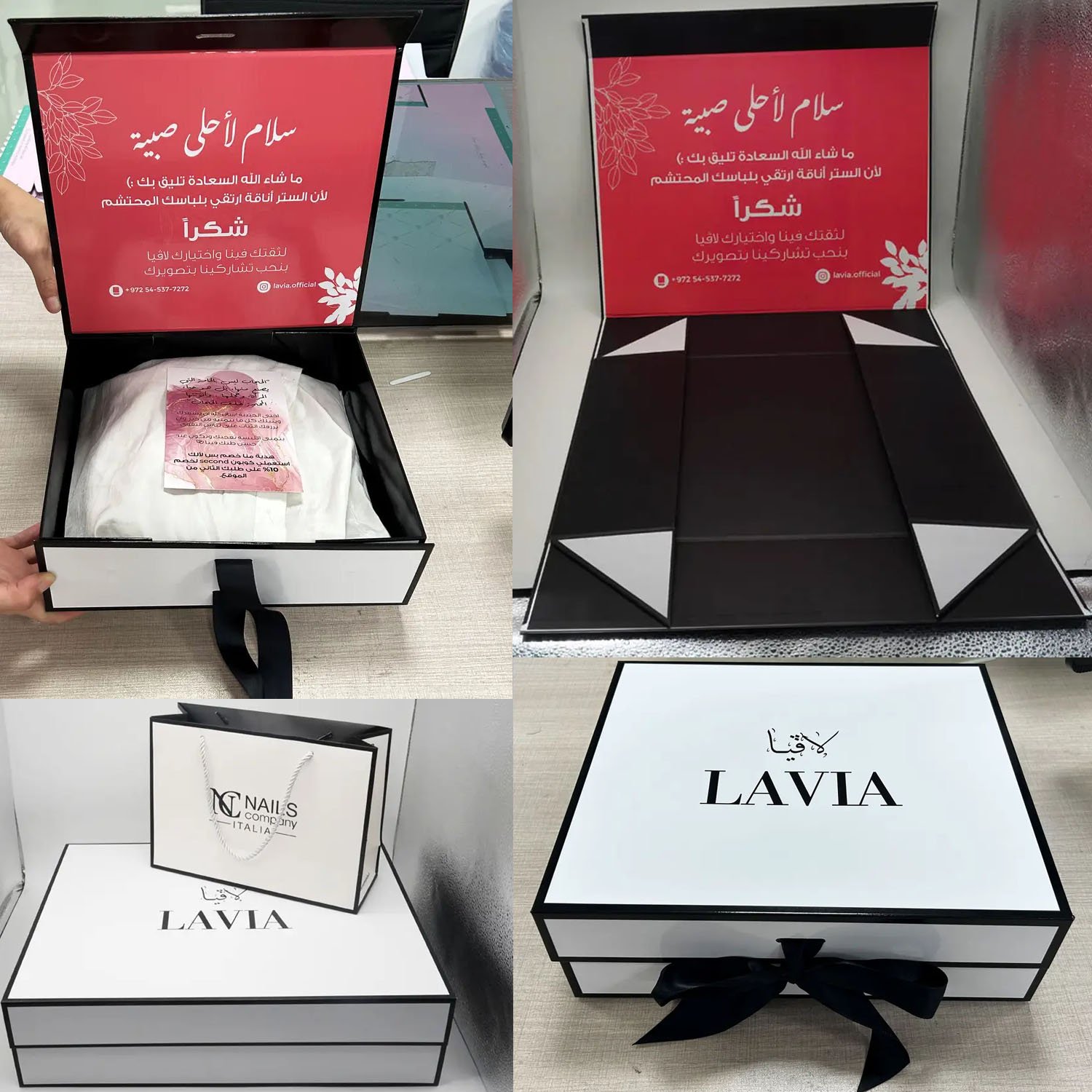 Custom Logo Large White Luxury Foldable Bow Tie Package Boxes Cardboard Paper Clothing Gift Packaging Box With Magnetic Lid