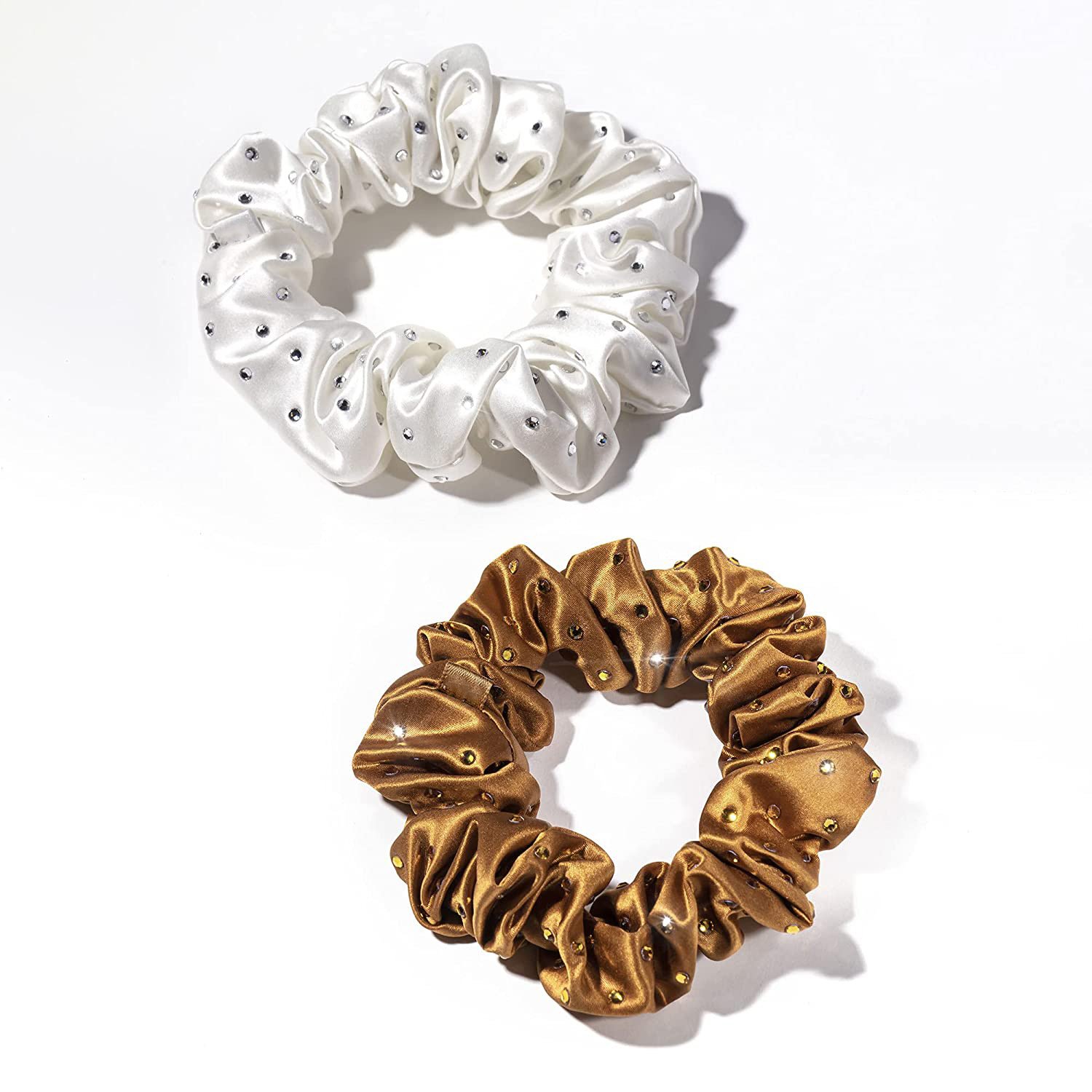 Hot Sale Custom Luxury Shiny Small Mini Satin Silk Scrunchies Hair Ties Elastic Hair Band Headbands for Women