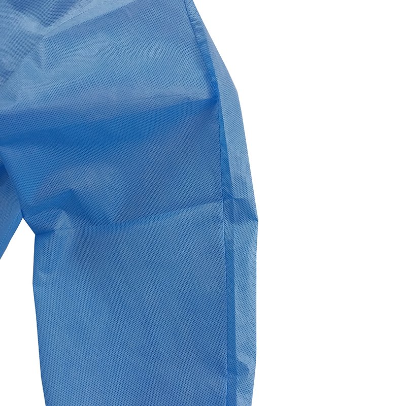 Disposable Full Film Aami Level 2 Isolation Gown Surgeon High Quality SMS Pp Coating Pe Adult CE Blue Provide Free Sample 90%