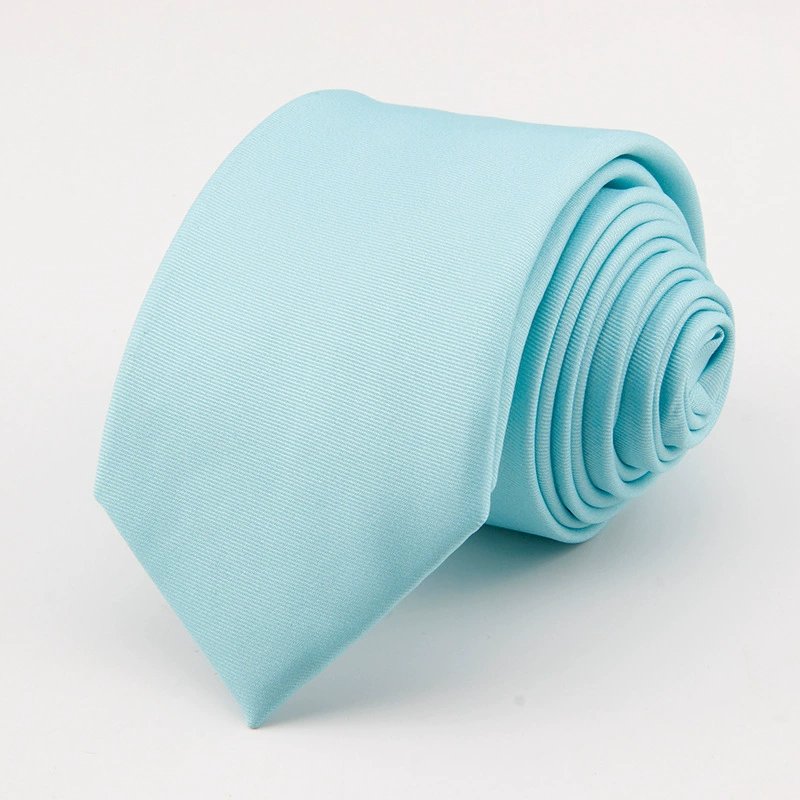 Fashionable Solid Color Polyester Tie Essential Business Wedding Necktie