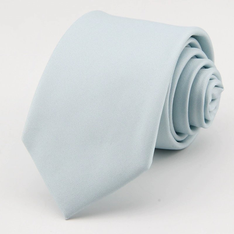Fashionable Solid Color Polyester Tie Essential Business Wedding Necktie