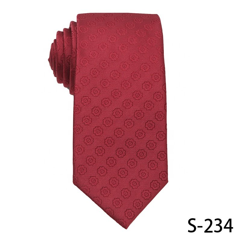 Zhejiang Factory Hot sale high quality cheap stripe tie for gentlemen 100% polyester red jacquard ties for weddings
