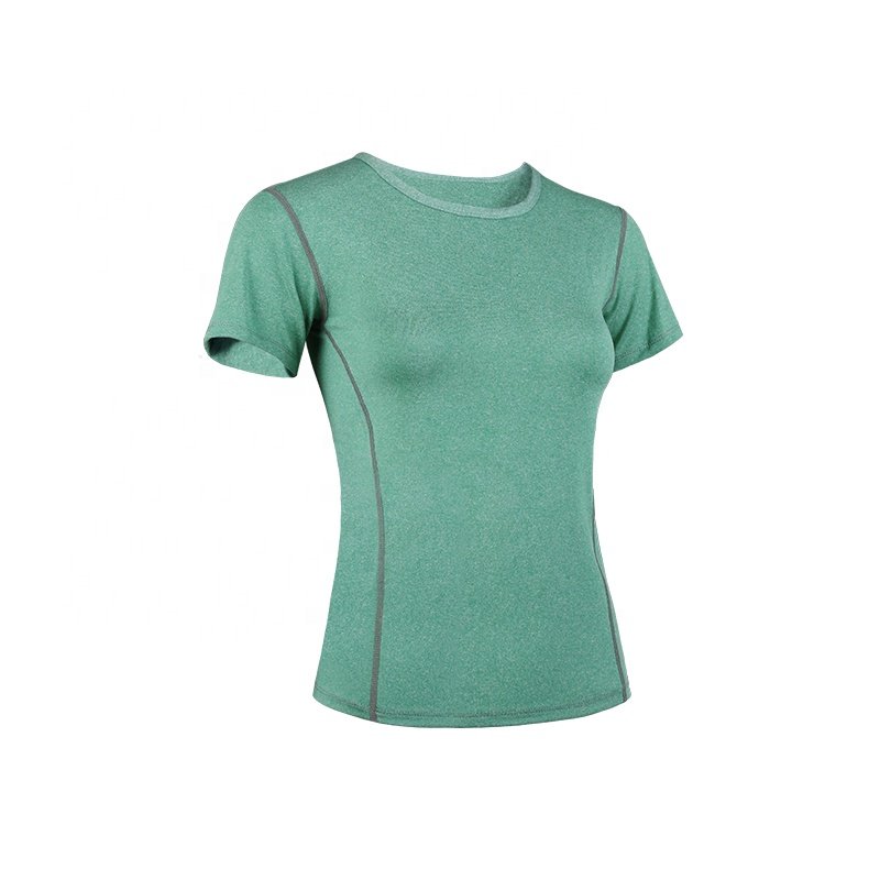 Wholesale Mesh Quick Dry Breathable Moisture Wicking Sport T-Shirt Custom Made Women Gym Yoga Training T-Shirt