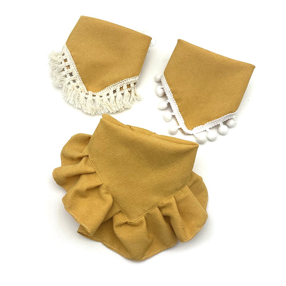 Wholesale Soft Ruffled Collar Various Color Pet Bow Tie Collar Head Scarfs Dog Bandana Triangle Bibs Dog Kerchief