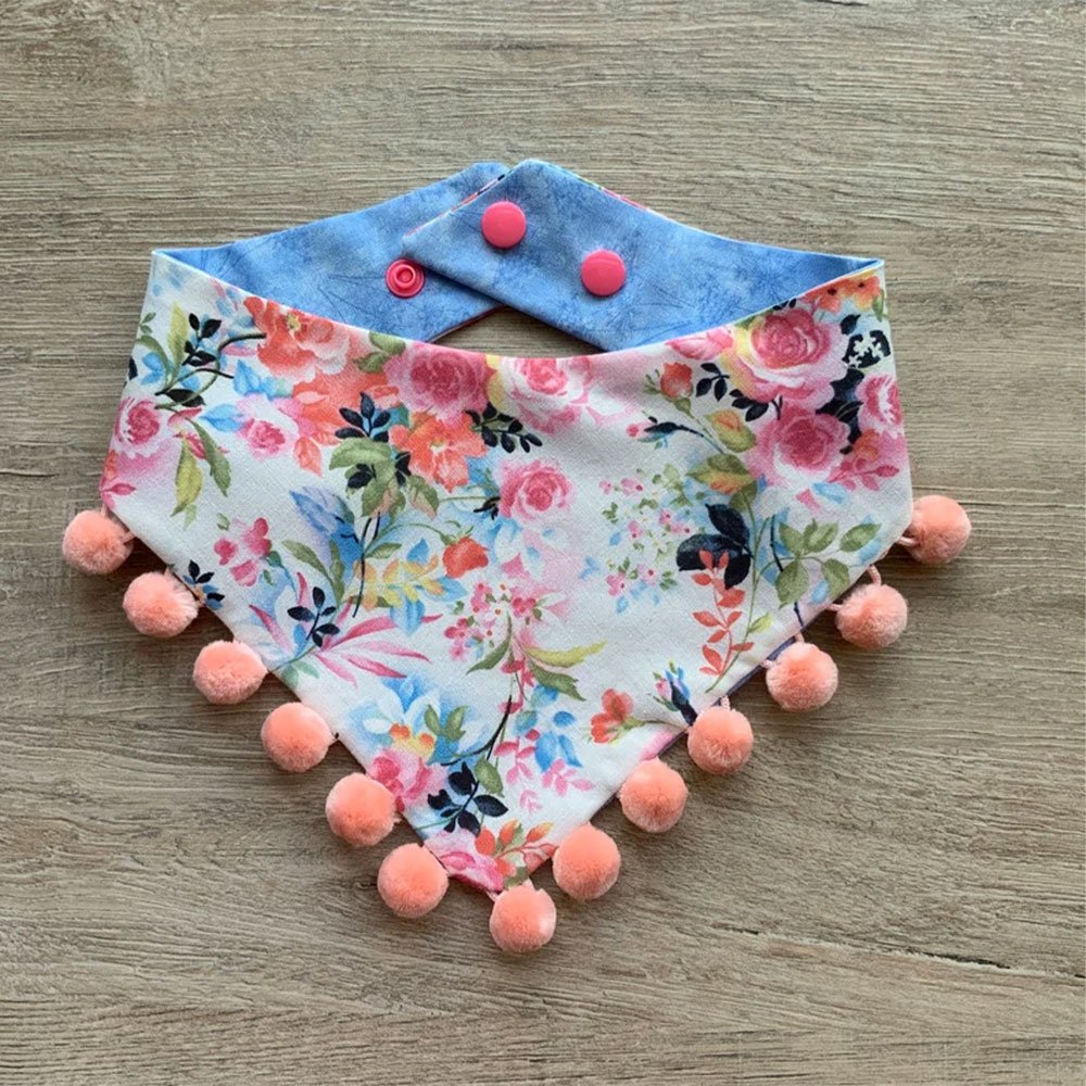 Wholesale Soft Ruffled Collar Various Color Pet Bow Tie Collar Head Scarfs Dog Bandana Triangle Bibs Dog Kerchief
