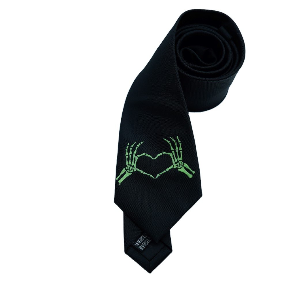 Halloween Carnival Glow-in-The-Dark Silk Ties Bright Lasting Casual atmosphere outdoor luminous tie