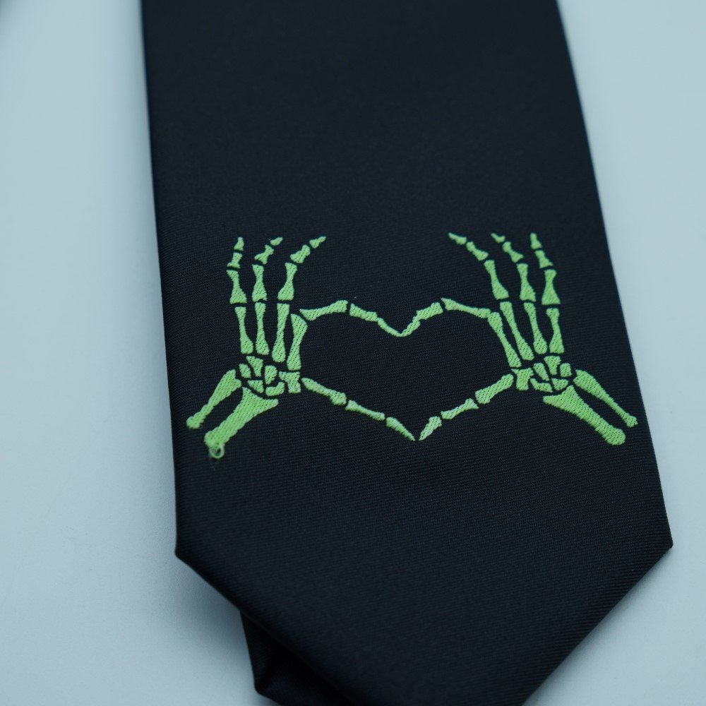 Halloween Carnival Glow-in-The-Dark Silk Ties Bright Lasting Casual atmosphere outdoor luminous tie