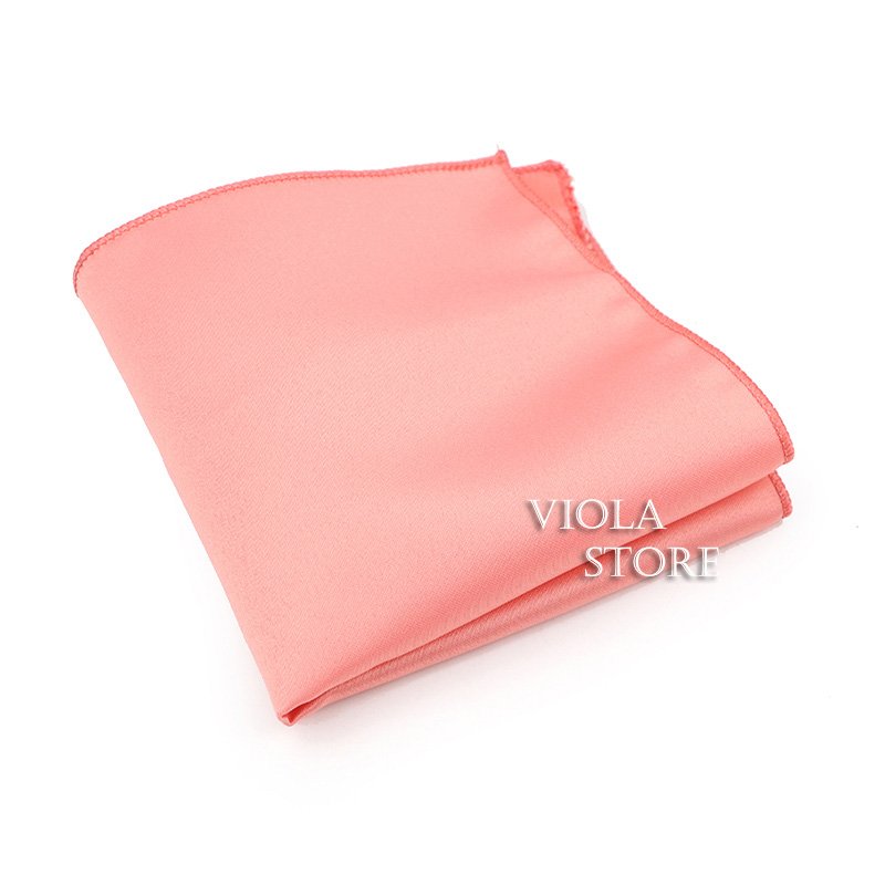 Hot Light Color Pink Green Blue 22cm Solid Pocket Square Polyester Handkerchief Wedding Party Suit Tie Hankie Men Gift Accessory