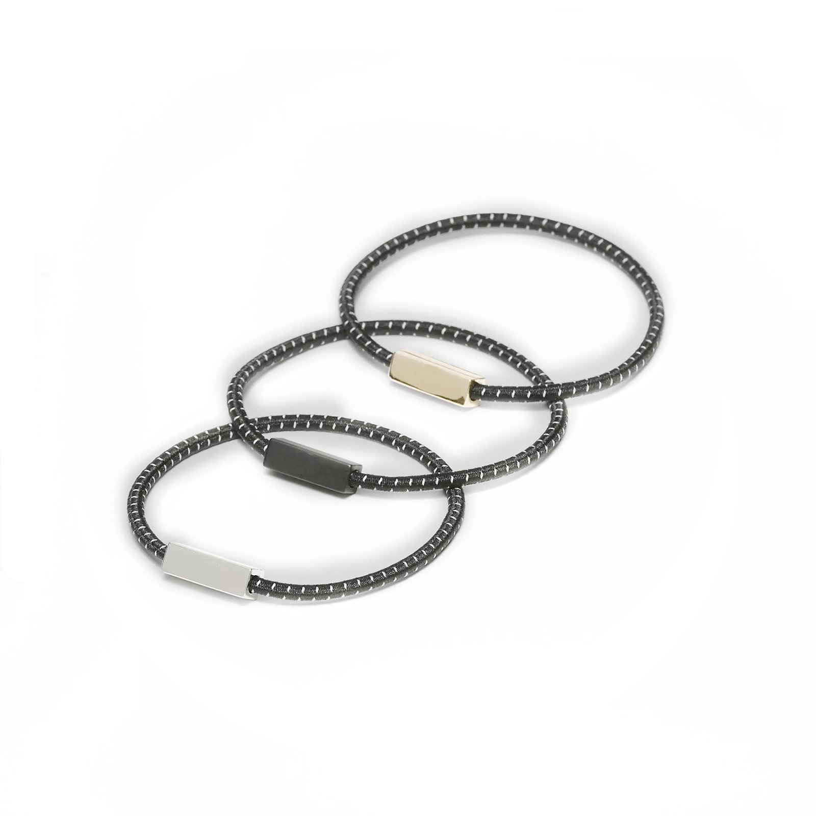 Wholesale Custom Women Girls Kids Ponytail Holder Bracelets Hair Ties Set Elastics Hair Bands with Charms