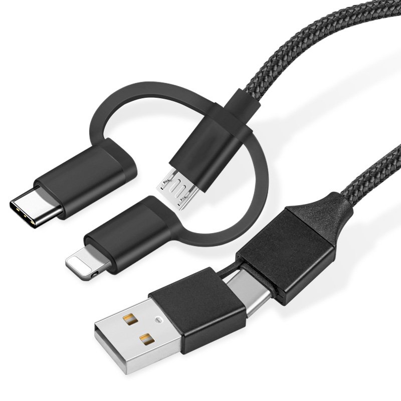 Pogo Hot selling Product High Speed 5 In 1 USB C+USB A to 3 in 1 QC3.0 PD3.0 Cable Fast Charging Line In Stock