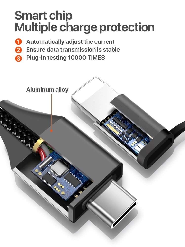 Pogo Hot selling Product High Speed 5 In 1 USB C+USB A to 3 in 1 QC3.0 PD3.0 Cable Fast Charging Line In Stock