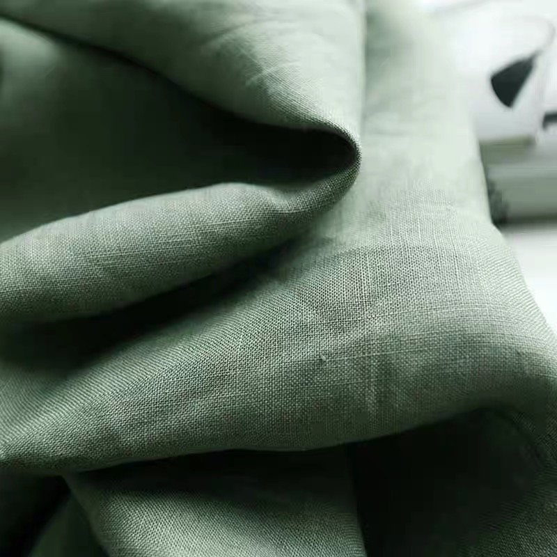 Washed Eco-friendly Reactive Dyed Natural Breathable Large 280cm Flax Linen Fabric Fabric Extra Width for Tablecloth Beddings