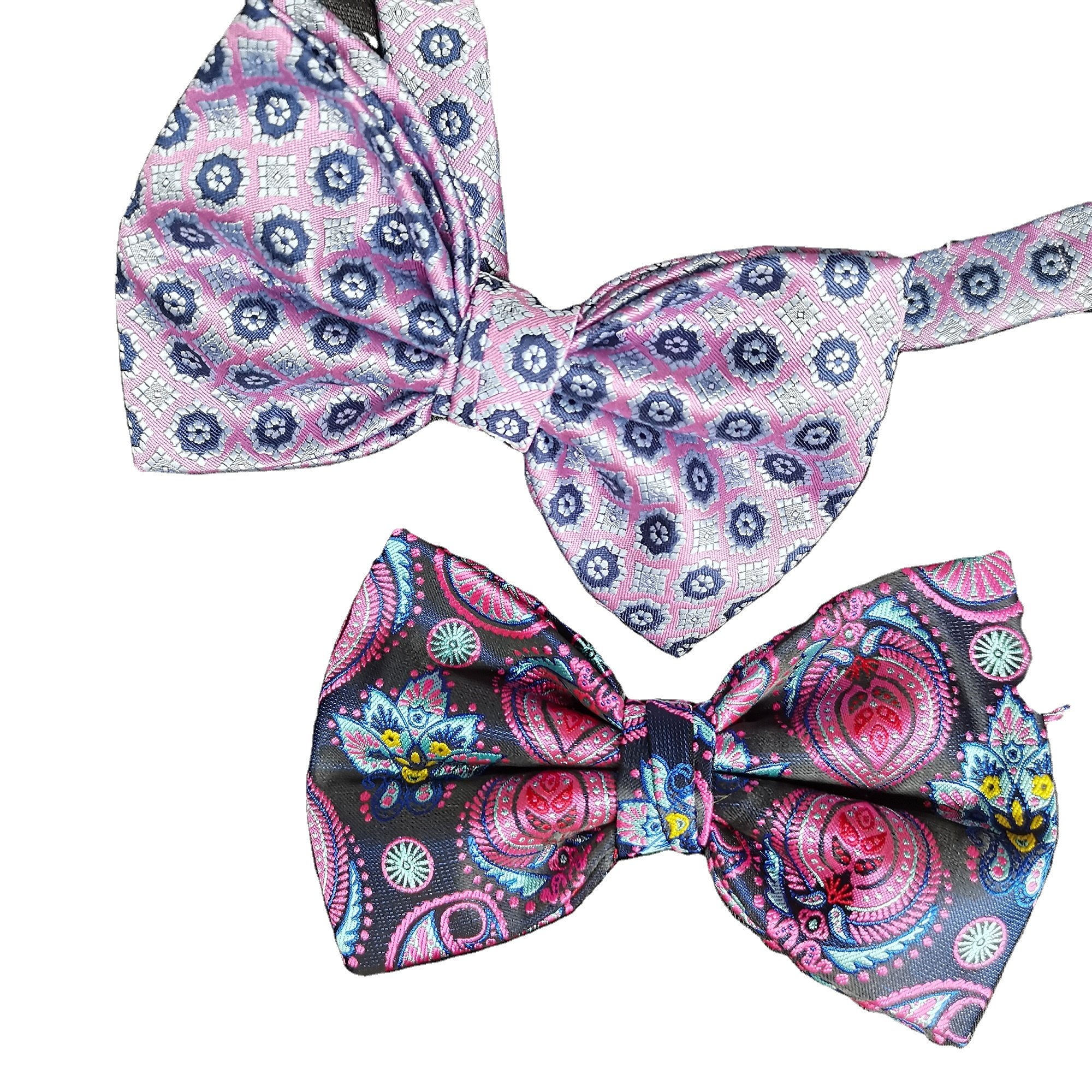 Wholesale Jacquard Woven Weave Polyester Necktie Bow tie Paisley Classic Fashion Wedding Party Customization