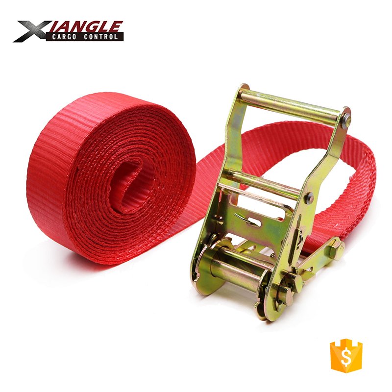 Heavy duty 1.5 inch 2000kgs ratchet tie down straps 38mm cargo lashing belts motorcycle soft loop tie down straps