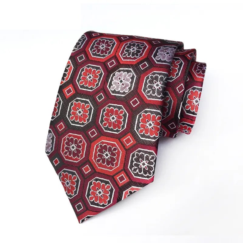 High Quality Customized Black Sublimation Fashion Trendy Embroidered Polyester Silk Suit Accessories Label Tie For Men