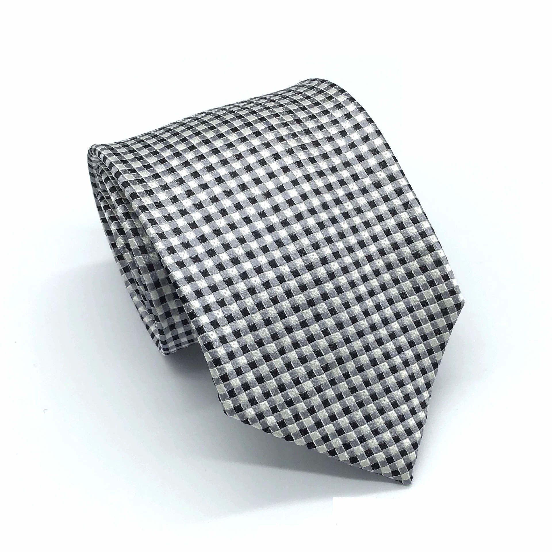 Manufacture business black 100% silk ties 9cm tie for men twill fabric ties in many designs