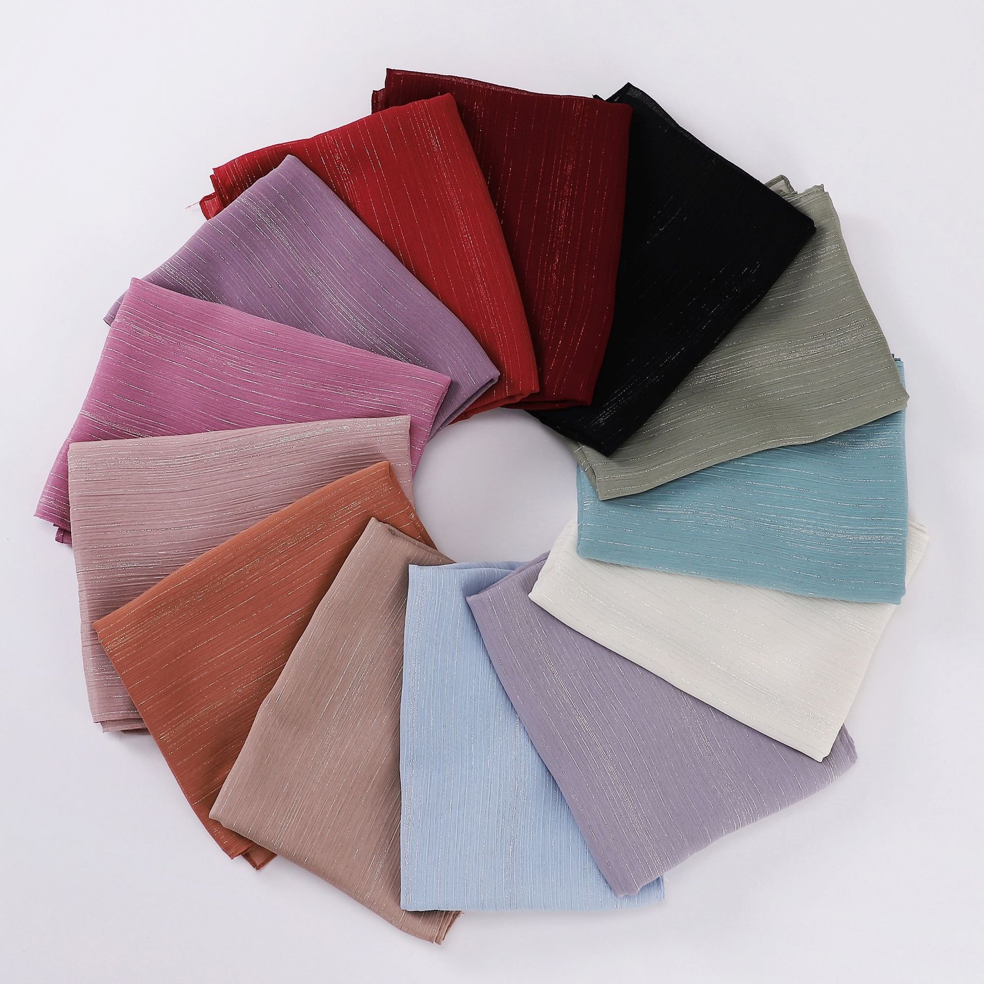 Supply Chiffon Hijab Scarf Two-color Gradient Hijab Wholesale Muslim Tie-Dye Hijab Wrap Islamic Headscarf Shawls