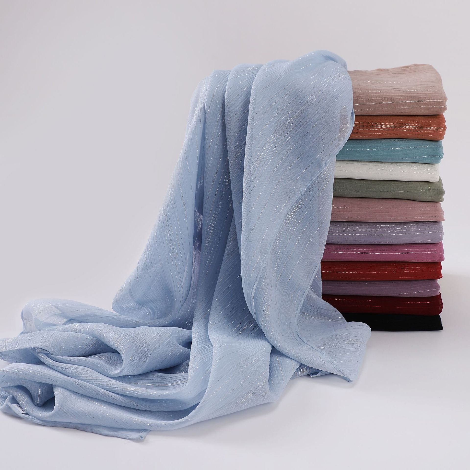 Supply Chiffon Hijab Scarf Two-color Gradient Hijab Wholesale Muslim Tie-Dye Hijab Wrap Islamic Headscarf Shawls