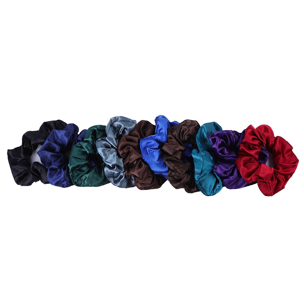 Satin Hair Scunchies Super Comfy Scrunchies hair Accessories for Women Assorted Colors