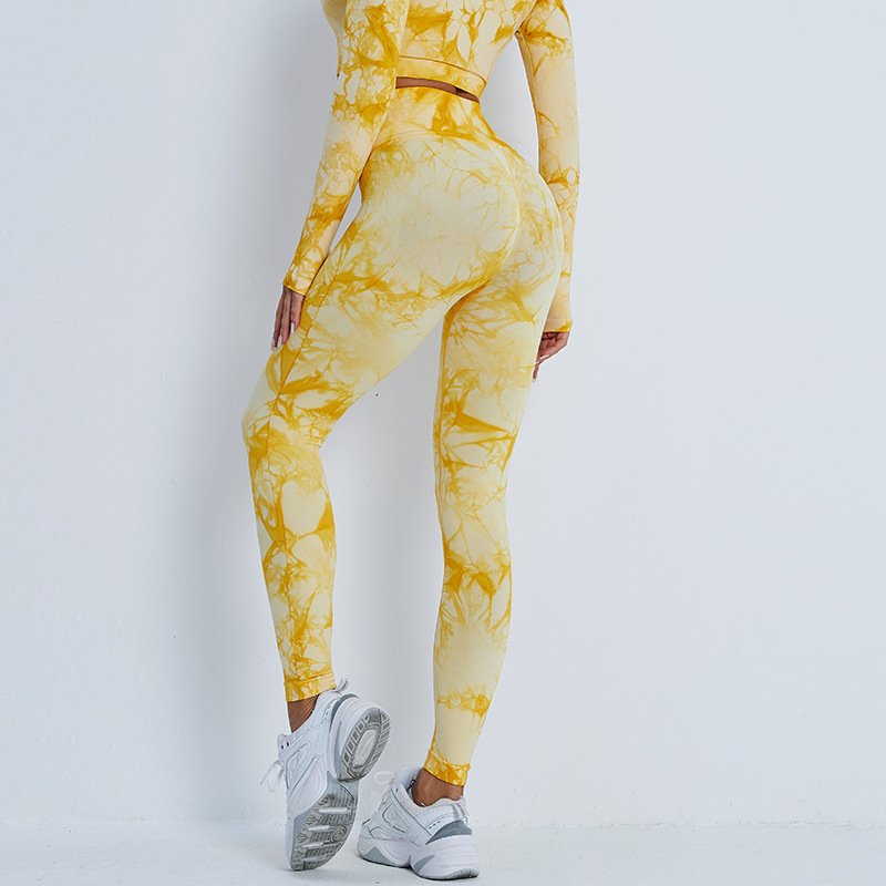 Evertop Custom Logo 2023 Customizable tie dyed yoga clothes Women's sports underwear shorts leggings Leggings pants set