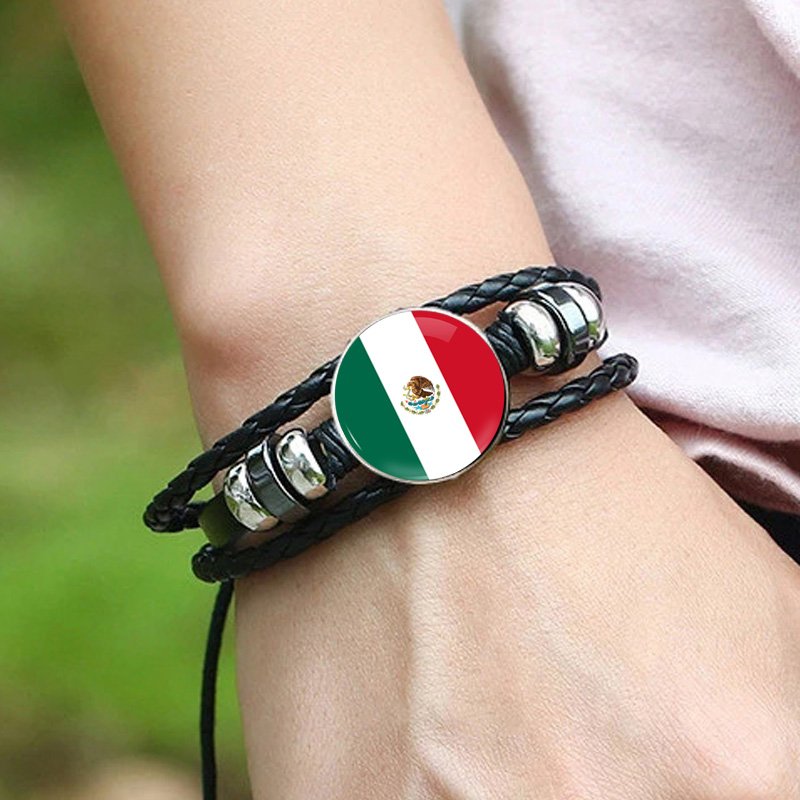 80 Models Mexico Country Flag Map Tie Clip Lapel Pin Ring Brooch Cuff Link Necklace Bracelet Earrings Key Chain Jewelry Set