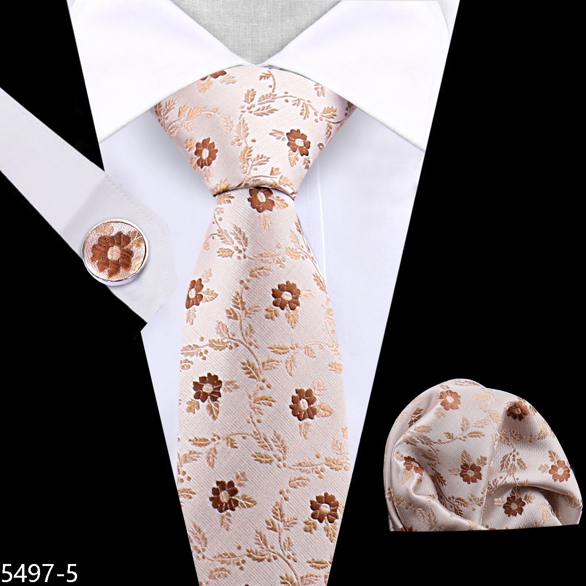 Wholesale Men's Jacquard Paisley Tie Necktie Hanky Cufflinks For Mens Luxury Custom Neckties Pocket Square Set Male Neck Ties