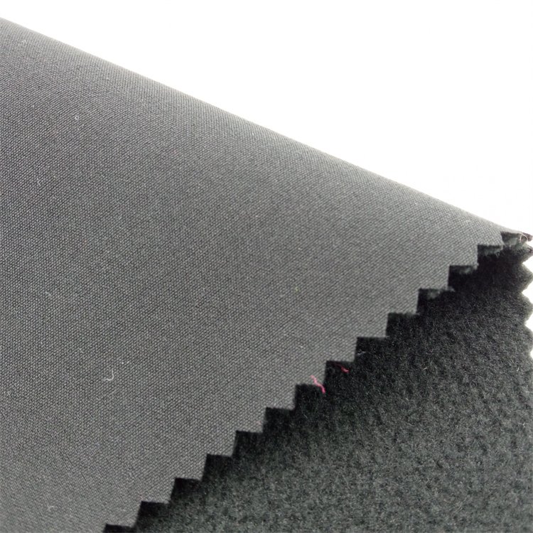 100 % polyester soft shell polar 3-layers laminated waterproof fleece sportswear fabric 100D 4-stretch fabric for coat