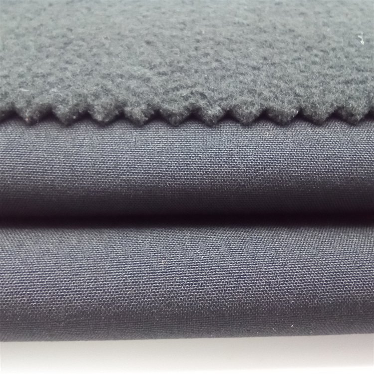 100 % polyester soft shell polar 3-layers laminated waterproof fleece sportswear fabric 100D 4-stretch fabric for coat