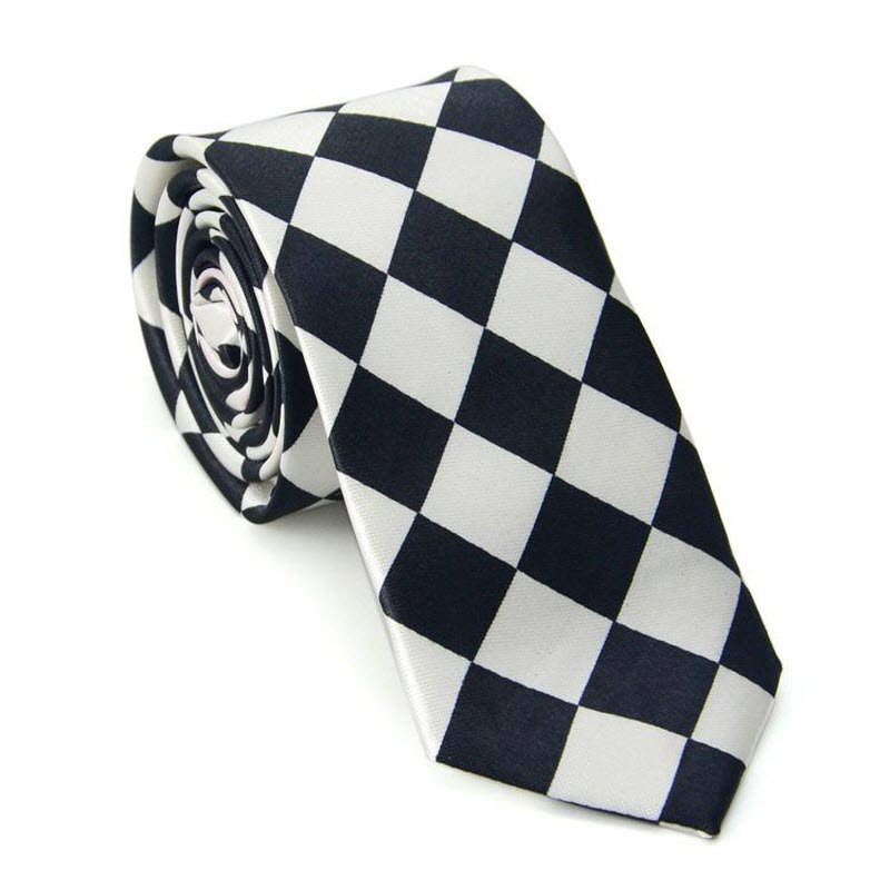 5cm Mens Ties Adults Pattern Narrow Ties Striped Checkered Rainbow Tie