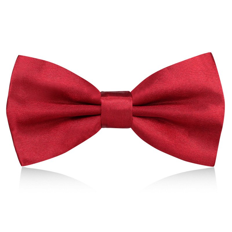 Wholesale Ready to Ship Small Grid Bow Ties Men Fashionable Plain Dyed Polyester Woven Pattern Multiple Colours Butterfly Style